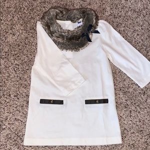 Janie and Jack Fur Neck Dress (New without tags)